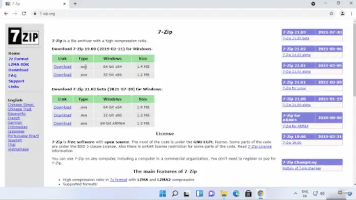 تحميل برنامج 7 zip